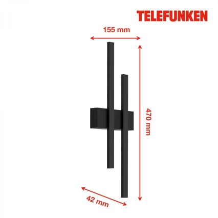 Telefunken 313205TF - LED зовнішній настінний світильник 2xLED/4W/230V 4000K IP44