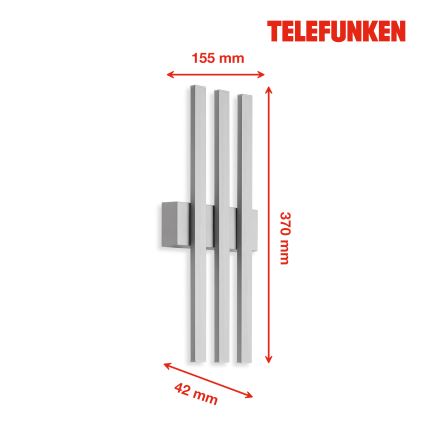 Telefunken 313304TF - Вуличний світлодіодний настінний світильник 3xLED/4W/230V IP44