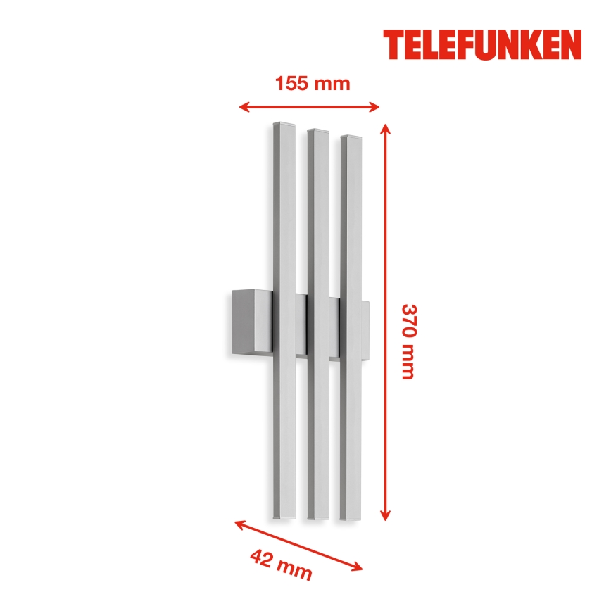Telefunken 313304TF - Вуличний світлодіодний настінний світильник 3xLED/4W/230V IP44