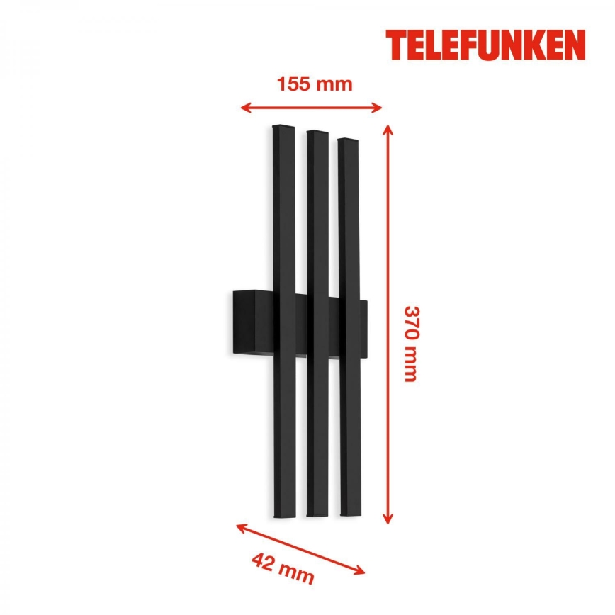 Telefunken 313305TF - Вуличний світлодіодний настінний світильник 3xLED/4W/230V IP44