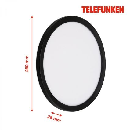 Telefunken 313405TF - LED уличный настенный светильник LED/15W/230V IP44 чёрный