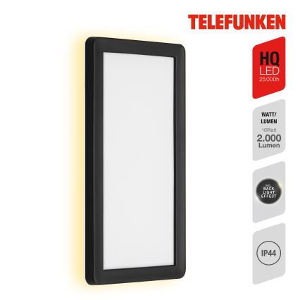 Telefunken 313605TF - Вуличний світлодіодний настінний світильник LED/16W/230V IP44 чорний