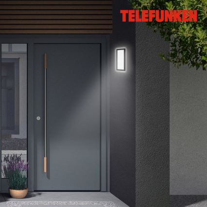 Telefunken 313605TF - Вуличний світлодіодний настінний світильник LED/16W/230V IP44 чорний