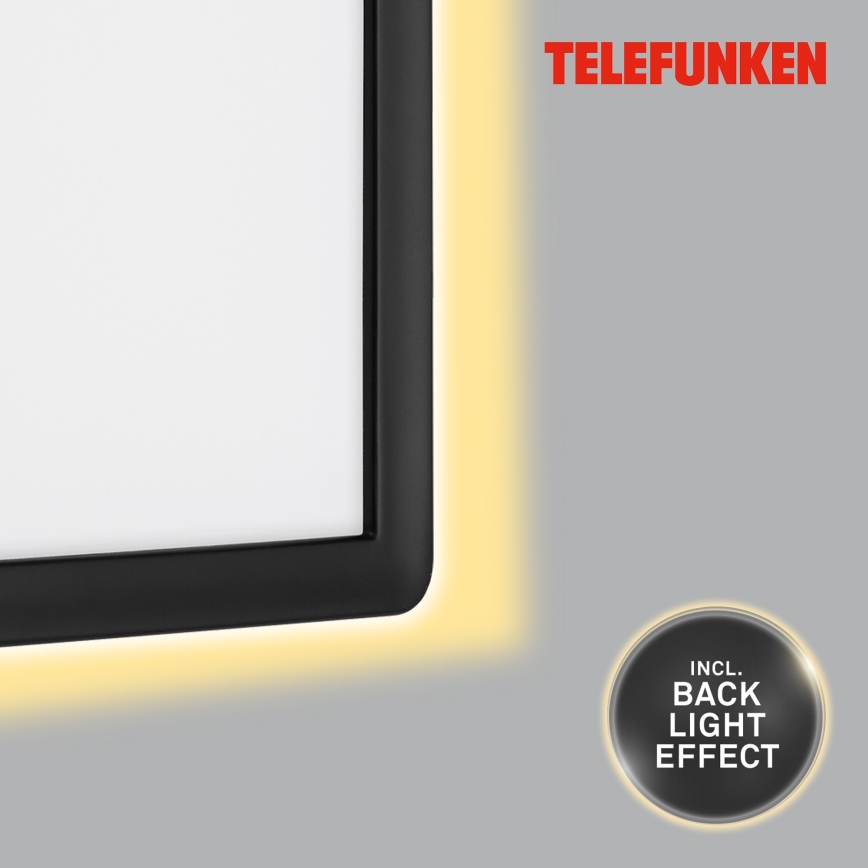 Telefunken 313605TF - Вуличний світлодіодний настінний світильник LED/16W/230V IP44 чорний