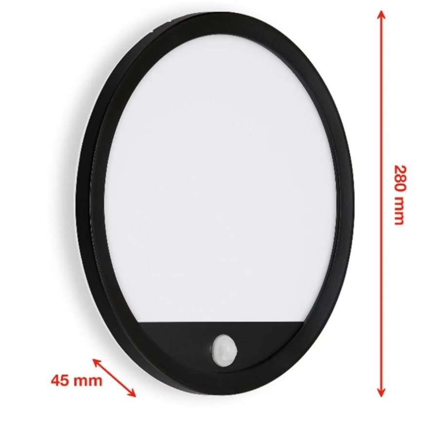 Telefunken 313705TF - Вуличний настінний LED світильник з датчиком LED/15W/230V IP44