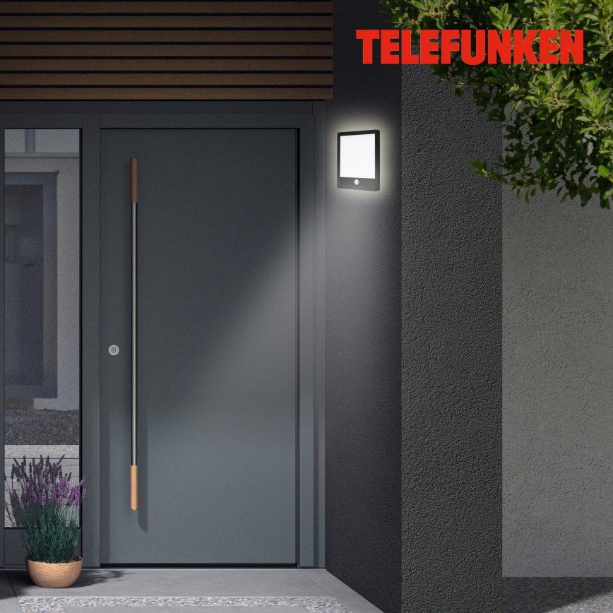 Telefunken 313805TF - LED Вуличний настінний світильник з датчиком LED/15W/230V IP44