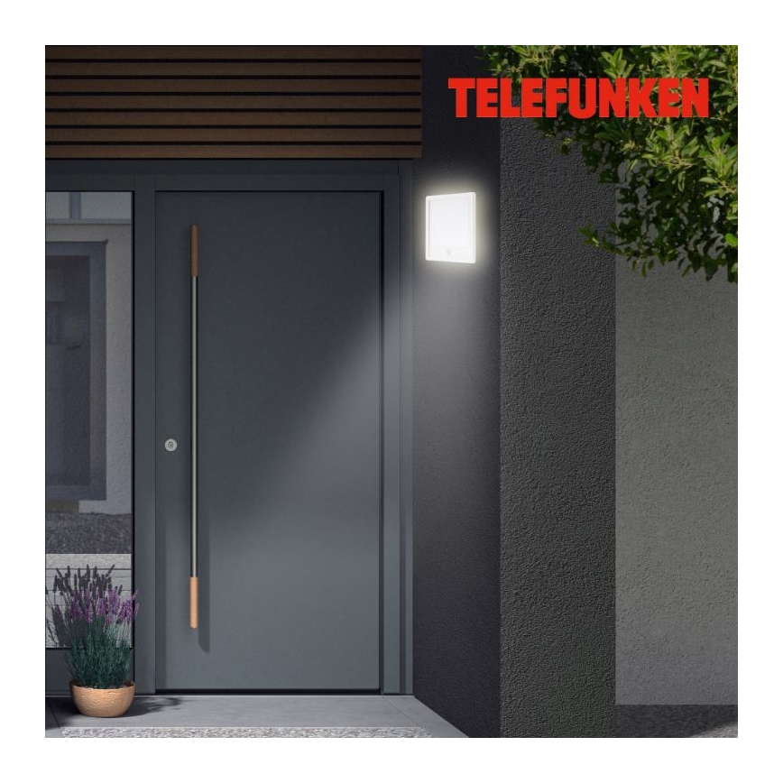 Telefunken 313806TF - LED зовнішній настінний світильник з датчиком LED/15W/230V IP44