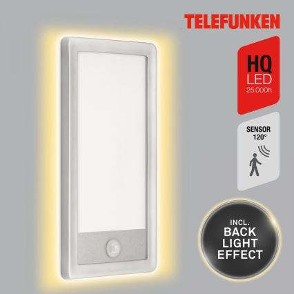 Telefunken 313904TF - LED Вуличний настінний світильник з датчиком LED/16W/230V IP44