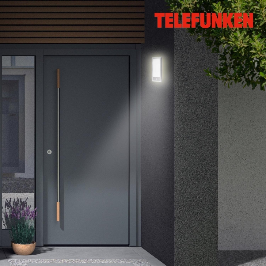 Telefunken 313904TF - LED Вуличний настінний світильник з датчиком LED/16W/230V IP44