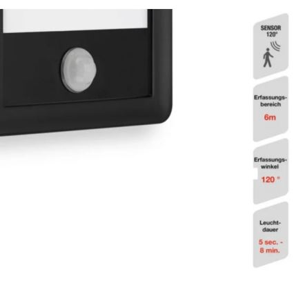 Telefunken 313905TF - Уличный светодиодный настенный светильник с датчиком LED/16W/230V IP44