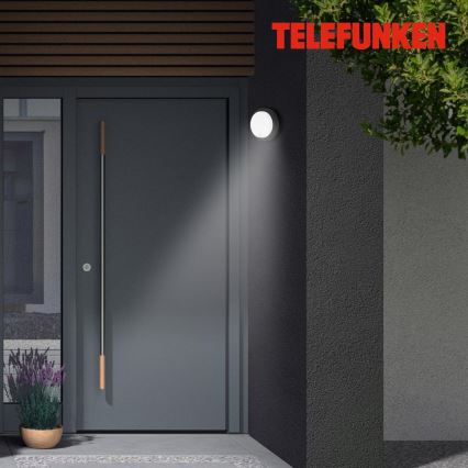 Telefunken 315305TF - LED Вуличний настінний світильник з датчиком LED/12W/230V IP44 чорний
