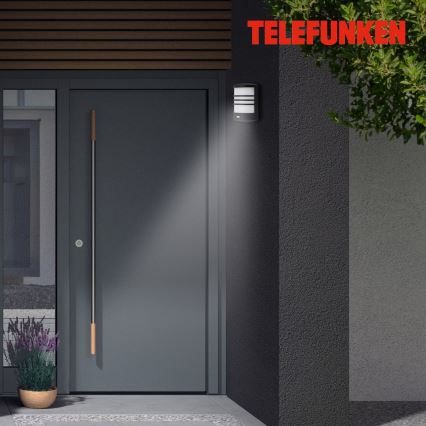 Telefunken 315505TF - LED Вуличний настінний світильник з датчиком LED/12W/230V IP44 чорний
