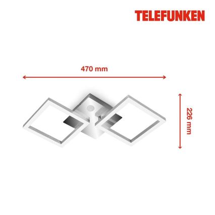 Telefunken 318508TF - Світлодіодний стельовий світильник з датчиком FRAME LED/12W/230V 3000K матовий хром