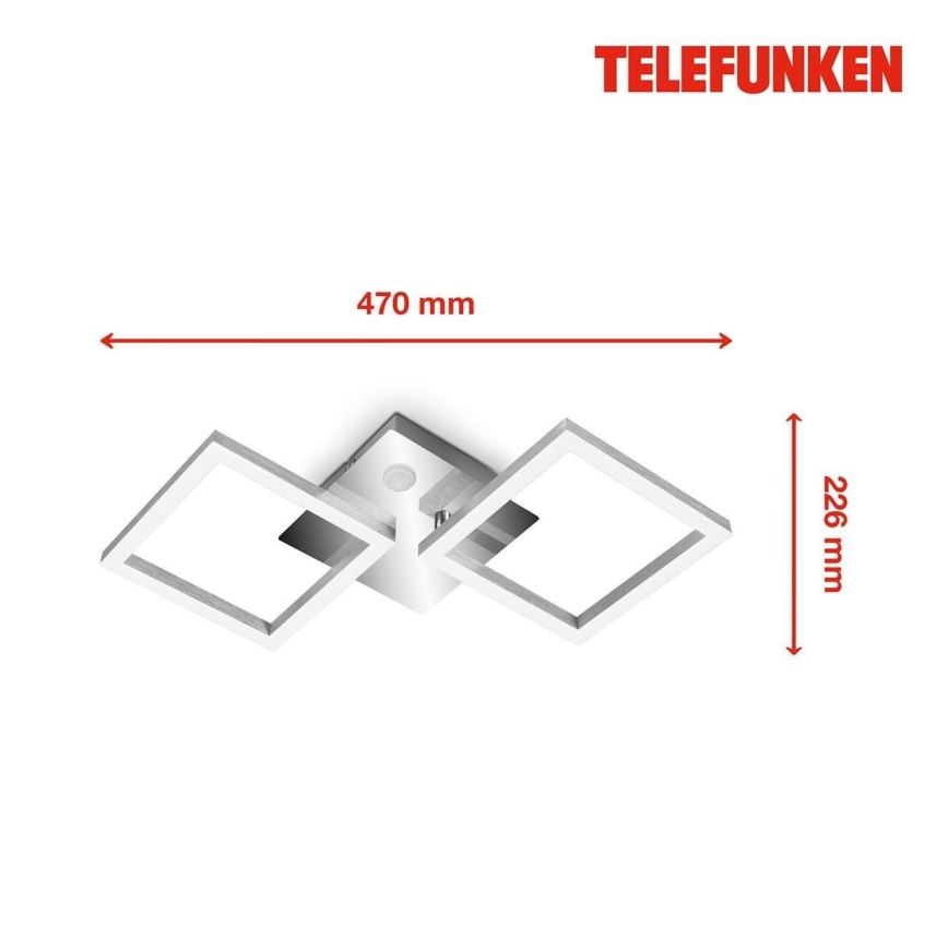 Telefunken 318508TF - Світлодіодний стельовий світильник з датчиком FRAME LED/12W/230V 3000K матовий хром
