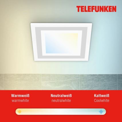 Telefunken 318706TF - RGBW LED‑панель з можливістю димування LED/18W/230V 3000-6500K + пульт дистанційного керування