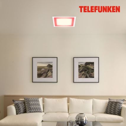 Telefunken 318806TF - Стельовий RGBW-світильник з регулюванням яскравості LED/24W/230V 3000-6500K + пульт дистанційного керування