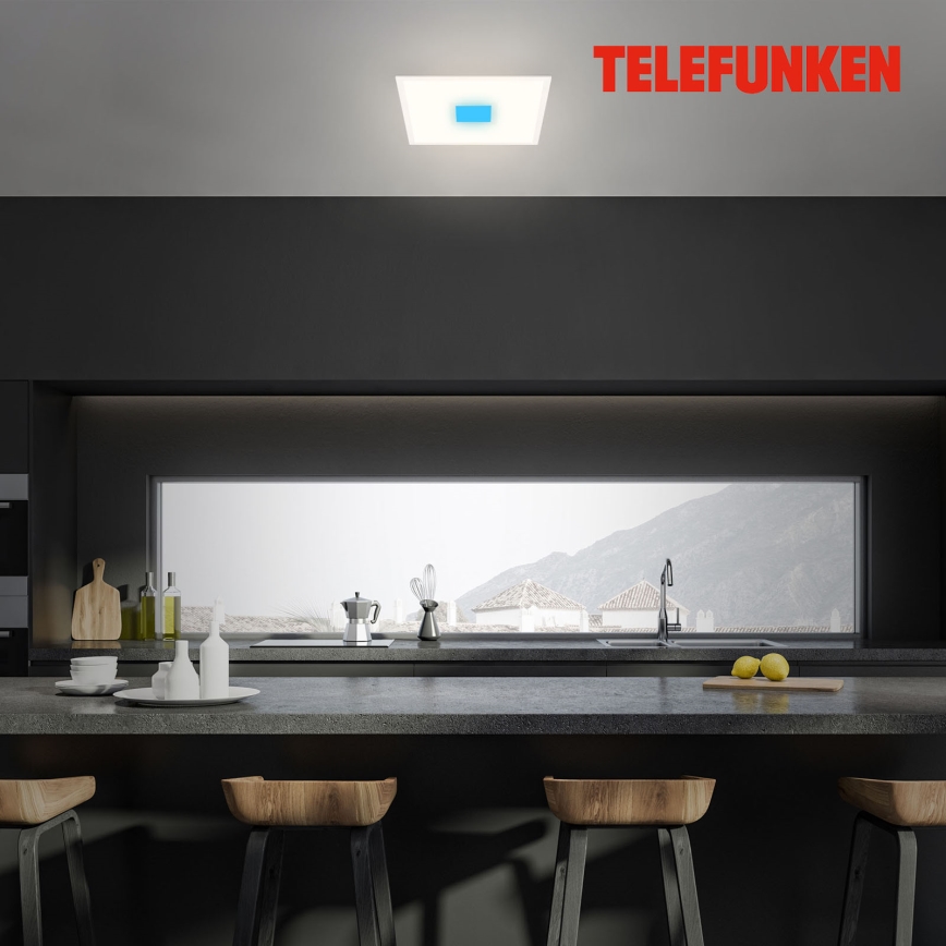 Telefunken 319106TF - Стельовий RGBW-світильник з регулюванням яскравості LED/24W/230V 2700-6500K білий + пульт дистанційного керування