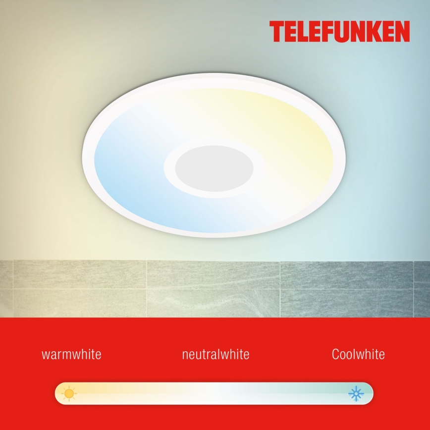 Telefunken 319306TF - LED RGBW Світильник з регулюванням яскравості LED/22W/230V 2700-6500K + пульт дистанційного керування