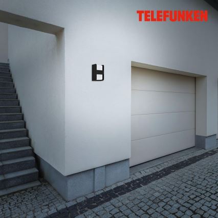 Telefunken 321005TF - Вуличний настінний світильник 1xE27/12W/230V IP44 чорний