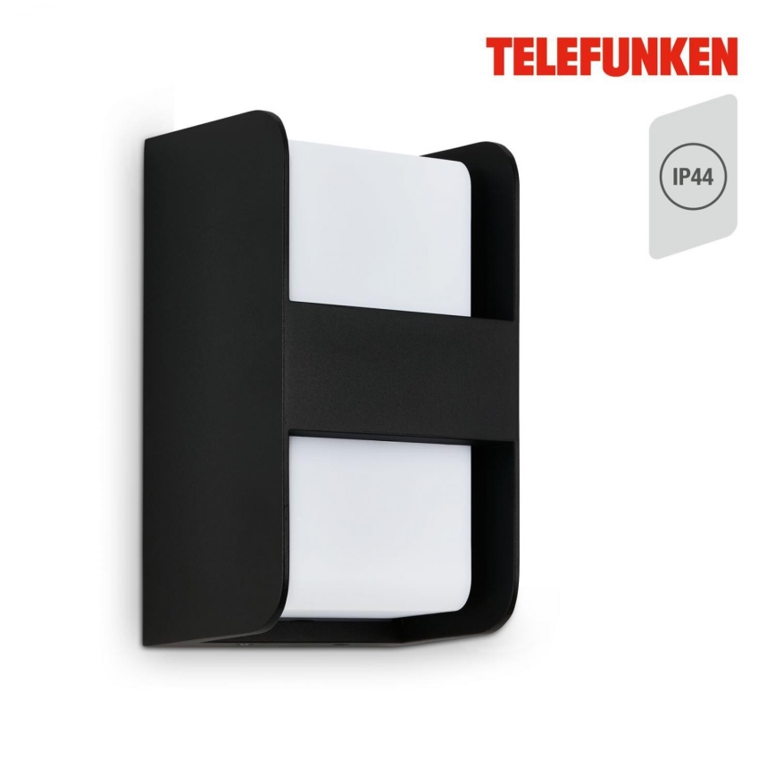 Telefunken 321005TF - Вуличний настінний світильник 1xE27/12W/230V IP44 чорний