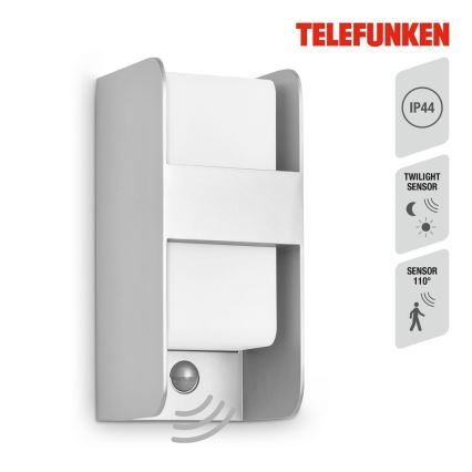 Telefunken 321104TF - Вуличний настінний світильник з датчиком 1xE27/12W/230V IP44 білий