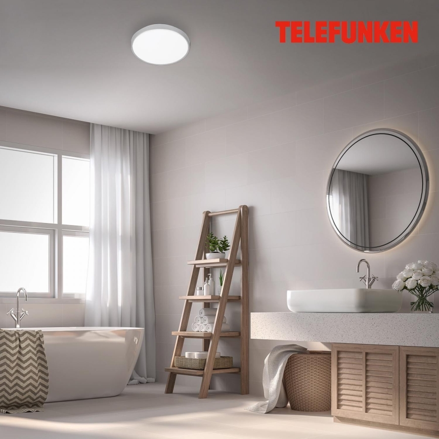 Telefunken 601604TF - Світлодіодний стельовий світильник для ванної кімнати з датчиком LED/12W/230V IP44 діаметр 29 см