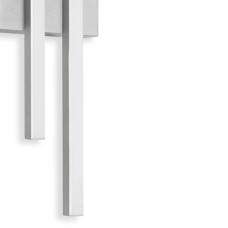 Telefunken - LED наружный настенный светильник 2xLED/4 Вт/230 В 4000 К IP44 серебристый