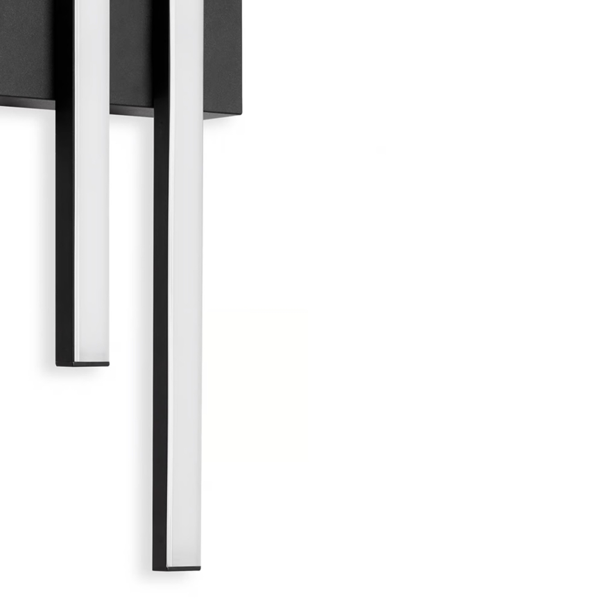 Telefunken - LED зовнішній настінний світильник 2xLED/4W/230V IP44 чорний