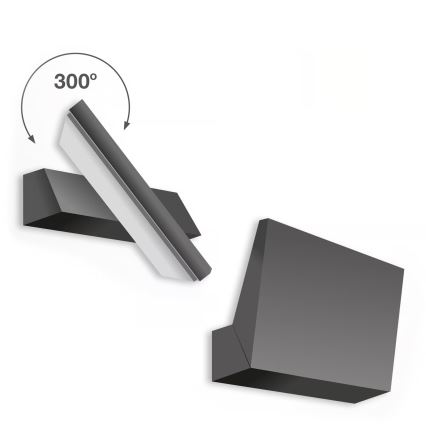 Telefunken - зовнішній настінний світильник LED/10 Вт/230 В IP44 чорний