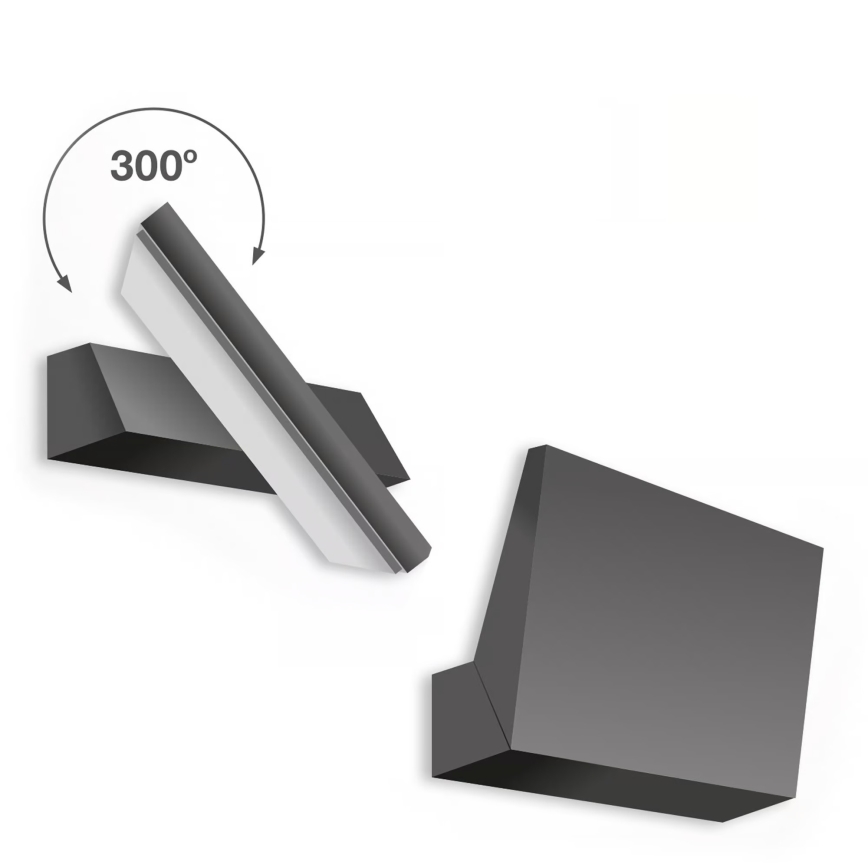 Telefunken - зовнішній настінний світильник LED/10 Вт/230 В IP44 чорний