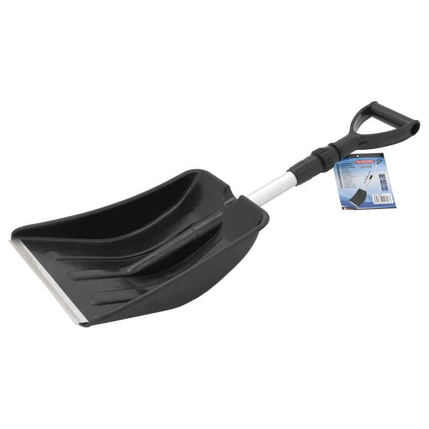 Телескопическая лопата для снега черная/серая