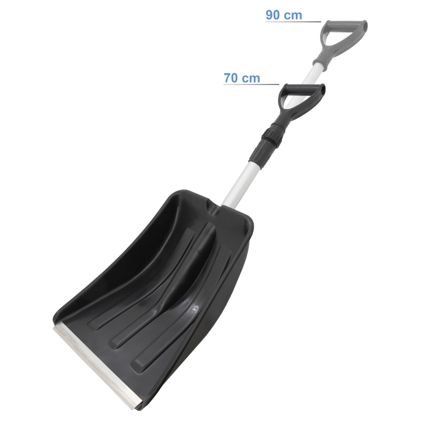 Телескопическая лопата для снега черная/серая
