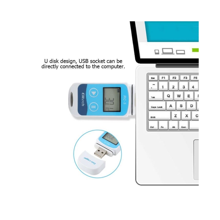 Термометр с записью показателей USB IP67