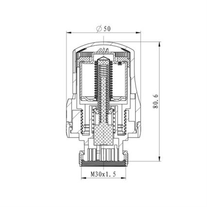Термостатична головка M30x1,5