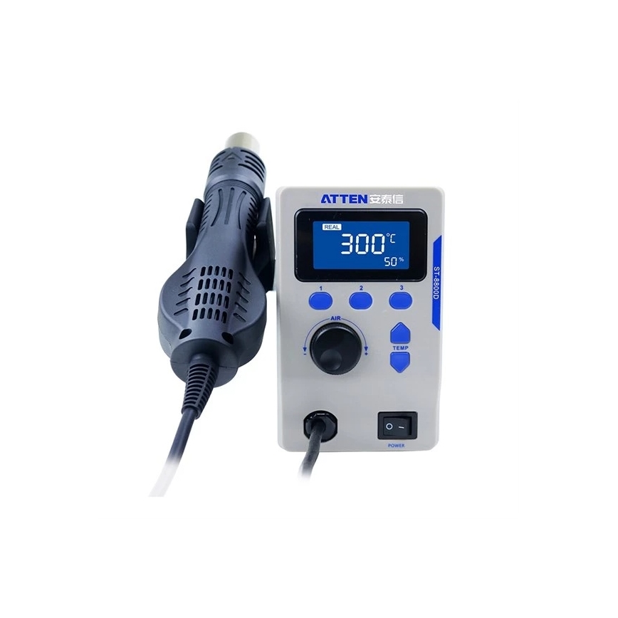 Термовоздушная станция с ЖК-дисплеем, 800 Вт/230 В