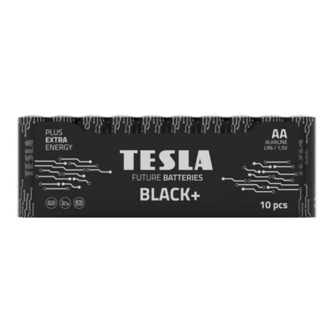 Tesla Batteries - 10 шт. Лужна батарейка AA BLACK+ 1,5V