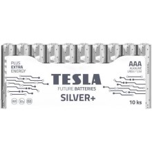 Tesla Batteries - 10 шт. Лужна батарейка AAA SILVER+ 1,5V