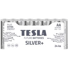 Tesla Batteries - 24 шт. Лужна батарейка AA SILVER+ 1,5V