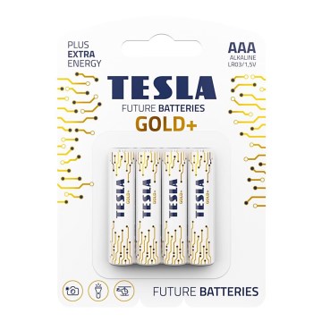 Tesla Batteries - Щелочная батарейка AAA GOLD+ 1,5V 1350 mAh 4 шт.