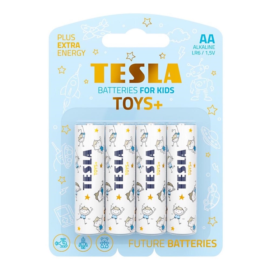 Tesla Batteries - Щелочная батарейка AA TOYS+ 1,5V 2900 mAh 4 шт.