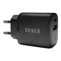 TESLA Electronics - Адаптер зі швидкою зарядкою Power Delivery 25W чорний