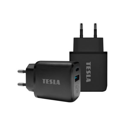 TESLA Electronics - Адаптер зі швидкою зарядкою Power Delivery 25W чорний