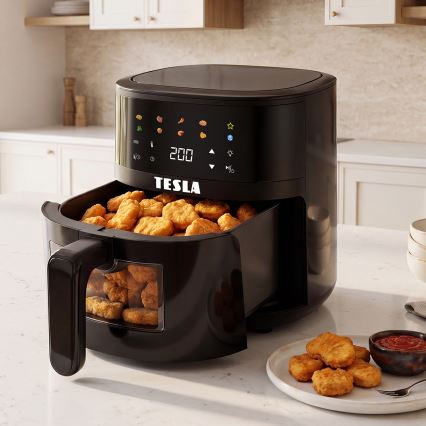 TESLA Electronics AirCook - аэрогриль (аэрофритюрница) 4,4 л, 1450 Вт/230 В, чёрный