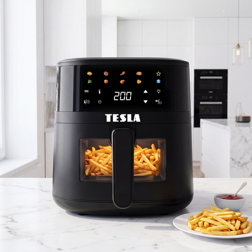 TESLA Electronics AirCook - аэрогриль (аэрофритюрница) 4,4 л, 1450 Вт/230 В, чёрный