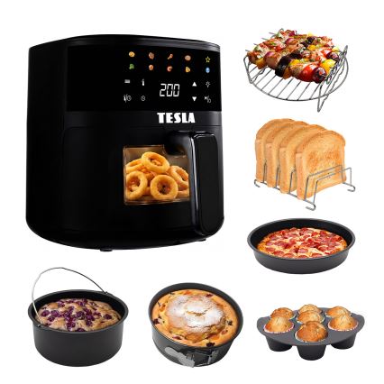 TESLA Electronics AirCook - аэрогриль (аэрофритюрница) 4,4 л, 1450 Вт/230 В, чёрный