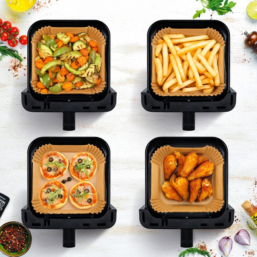 TESLA Electronics AirCook - Аэрофритюрница 6,5 л 2100 Вт/230 В матовый хром/чёрный