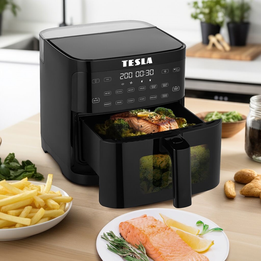 TESLA Electronics AirCook - Багатофункціональна парова фритюрниця та аеро-фритюрниця 5 л 1500W/230V