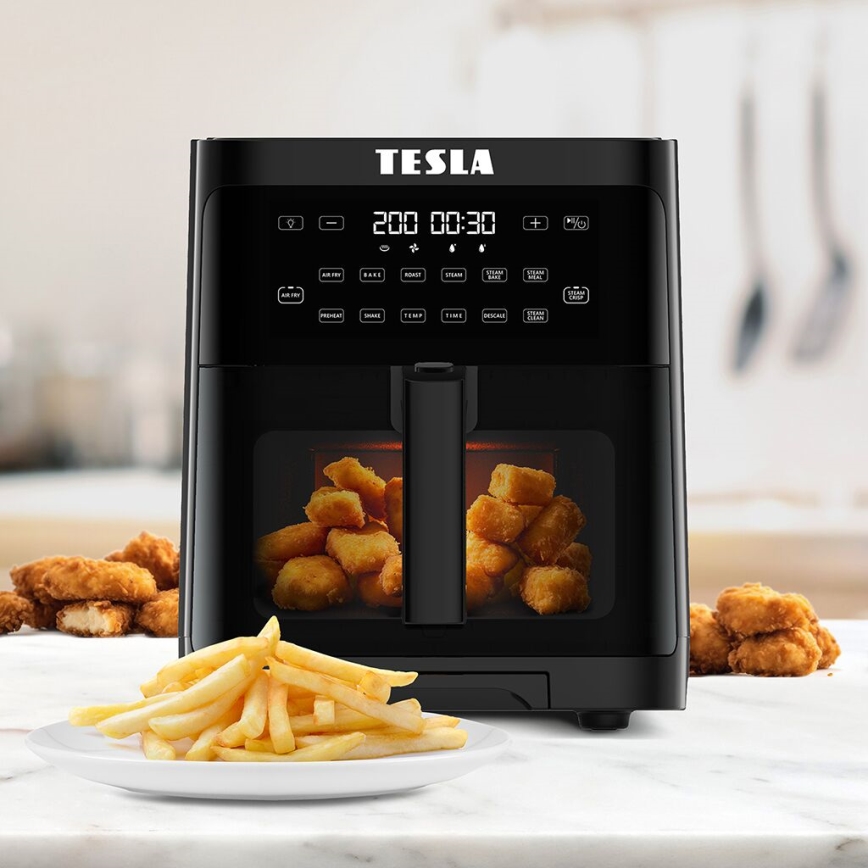 TESLA Electronics AirCook - Багатофункціональна парова фритюрниця та аеро-фритюрниця 5 л 1500W/230V