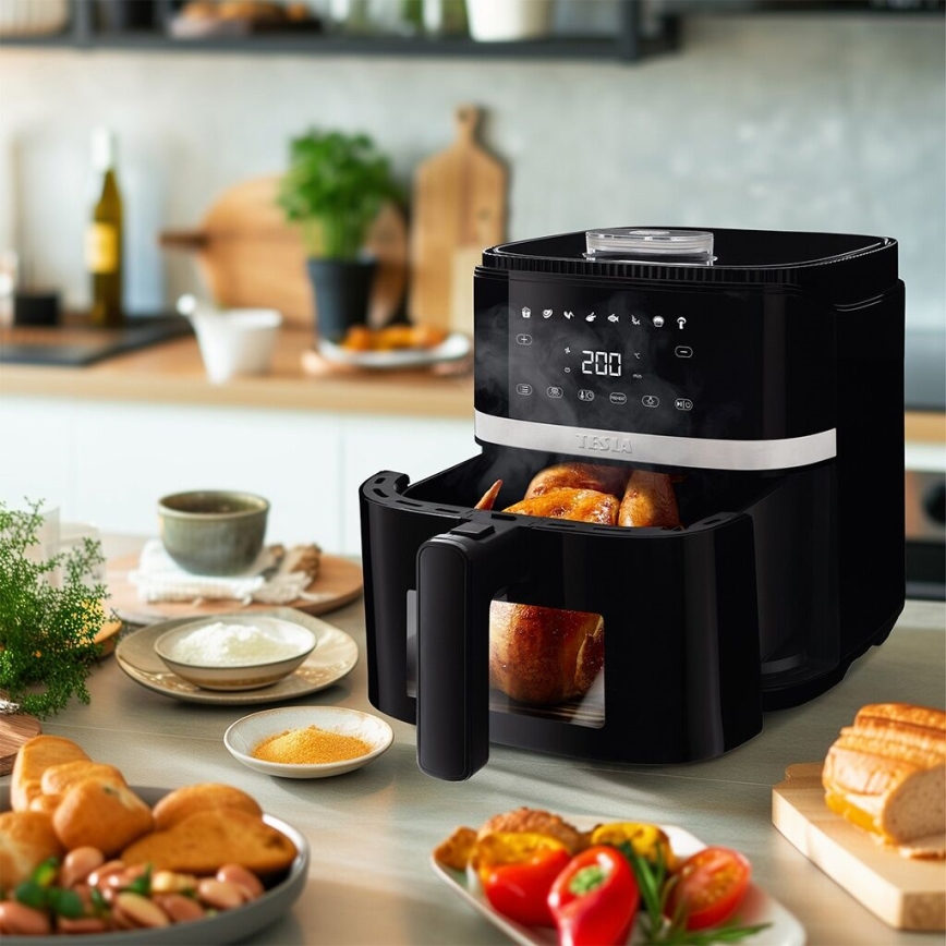 TESLA Electronics AirCook - Багатофункціональна цифрова фритюрниця з гарячим повітрям 5 л 1500W/230V