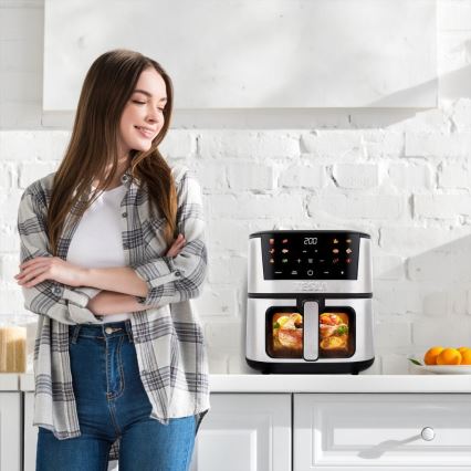 TESLA Electronics AirCook - Багатофункціональна цифрова фритюрниця з гарячим повітрям 7 л 1600W/230V